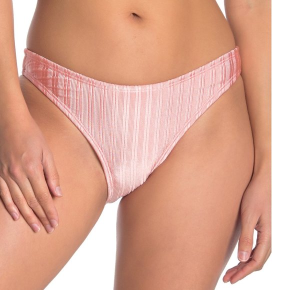 The Bikini Lab Luster Ribbed Bandeau Cheeky Bikini - Picture 4 of 15